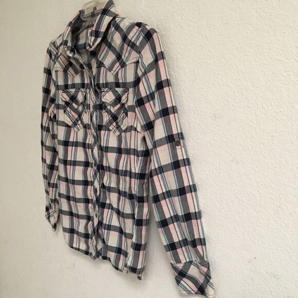 True Religion flannel button down shirt XS - Picture 3 of 10